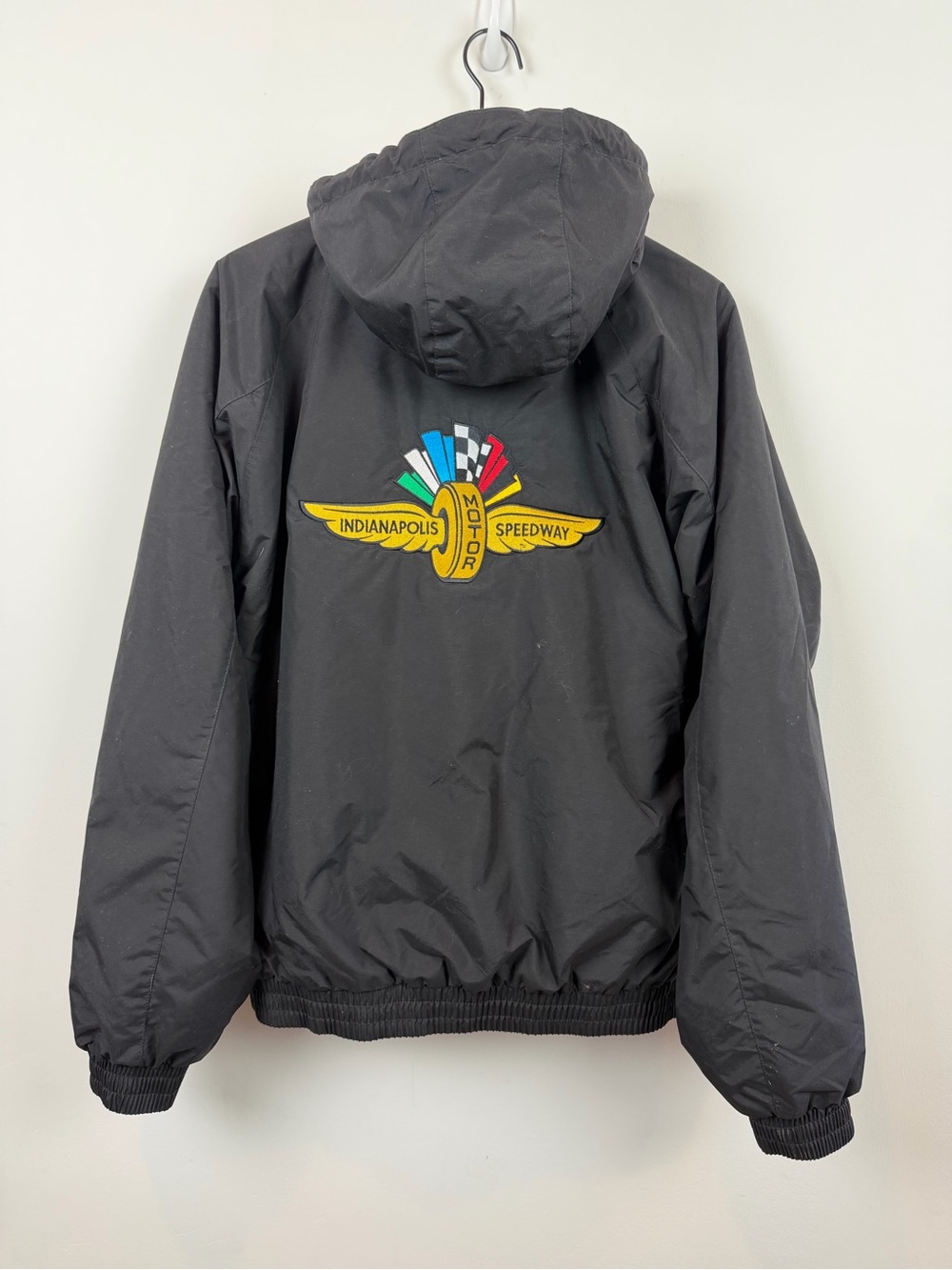 Indianapolis Speedway Black Hooded Racing Jacket